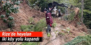 Rize'de heyelan nedeniyle 2 köy yolu ulaşıma kapandı