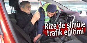 Rize'de simüle trafik eğitimi
