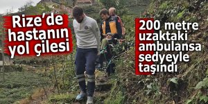 Rize'de hastanın yol çilesi