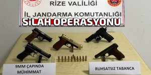 Rize'de silah operasyonu