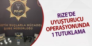 Rize’de uyuşturucu operasyonunda 1 tutuklama