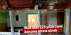 223 yıllık cami koruma altına alındı