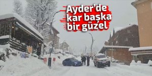 Ayder'de kar başka bir güzel