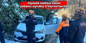 Yaylada mahsur kalan yabancı uyruklu 2 kişi kurtarıldı