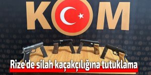 Rize'de silah kaçakçılığına tutuklama