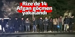 Rize'de 14 Afgan göçmen yakalandı