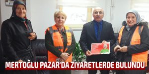 MERTOĞLU PAZAR'DA ZİYARETLERDE BULUNDU