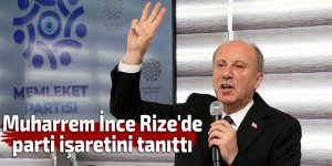 Muharrem İnce Rize'de parti işaretini tanıttı