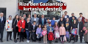 Rize'den Gaziantep'e kırtasiye desteği