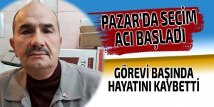 Pazar'da sandık başında kalp krizi geçirdi