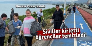 Siviller kirletti öğrenciler temizledi!