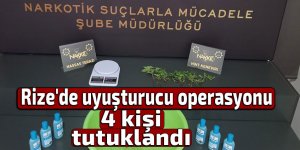 Rize'de uyuşturucu operasyonu: 4 kişi tutuklandı