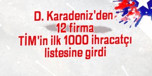 Doğu Karadeniz'den 12 firma, TİM'in ilk 1000 ihracatçı listesine girdi