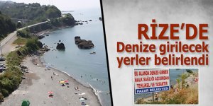 Rize'de denize girilebilecek yerler belli oldu