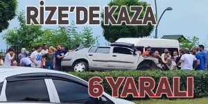 RİZE'DE KAZA: 6 YARALI