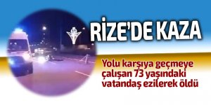 Rize'de kaza: 1 ölü