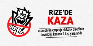 Rize'de kaza: 4 yaralı