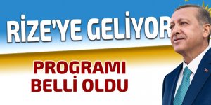 Cumhurbaşkanı Erdoğan'ın Rize programı belli oldu