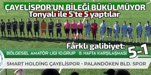 Çayelispor Tonyalı ile 5'te 5 yaptı, liderliğe yükseldi