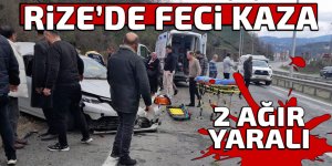 Rize'de trafik kazası: 2 yaralı