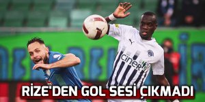 RİZE'DEN GOL SESİ ÇIKMADI