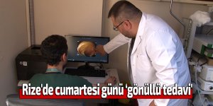 Rize'de cumartesi günü ‘gönüllü tedavi'