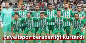 Çayelispor beraberliği uzatmada yakaladı