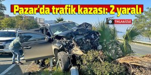 Pazar'da trafik kazası: 2 yaralı