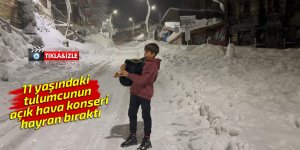 11 yaşındaki tulumcunun açık hava konseri hayran bıraktı