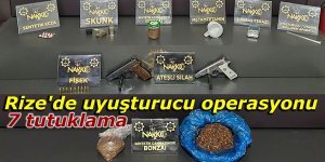 Rize'de uyuşturucu operasyonu: 7 tutuklama