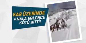 Kar üzerinde 4 nala eğlence kötü bitti