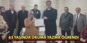 63 yaşında okuma yazma öğrendi