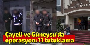 Çayeli ve Güneysu'da operasyon: 11 tutuklama