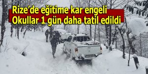 Rize’de eğitime kar engeli: Okullar 1 gün daha tatil edildi