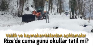 Rize'de cuma günü okullar tatil mi?