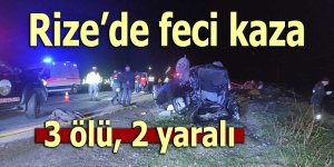 Rize'de otomobil takla attı: 3 ölü, 2 yaralı