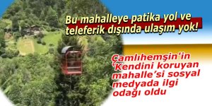 Bu mahalleye patika yol ve teleferik dışında ulaşım yok!