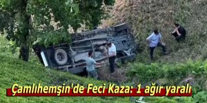 Çamlıhemşin'de Feci Kaza: 1 ağır yaralı