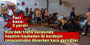 Cenaze dönüşü feci kaza: 5 yaralı