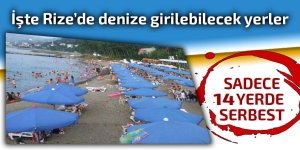 Rize’de denize girilebilecek güvenli yüzme alanları belli oldu