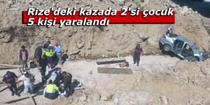 Rize'deki kazada 2'si çocuk 5 kişi yaralandı