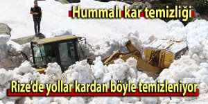 Rize yaylalarında hummalı kar temizliği