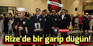 Rize'de gelin ve damadın şok olduğu anlar!