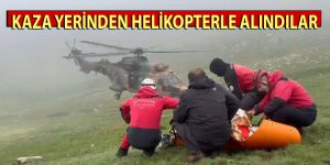 Uçağın enkazındaki yaralı yolcu ve ölen pilotun cenazesi bölgeden helikopterle alındı