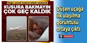 Rize’de düşen uçağa ilk ulaşılma görüntüsü ortaya çıktı
