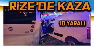 Rize'de kaza: 10 yaralı