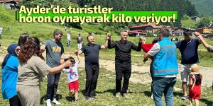 Ayder'de turistler horon oynayarak kilo veriyor!