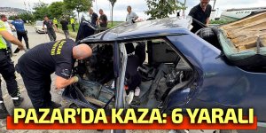 PAZAR'DA KAZA: 6 YARALI