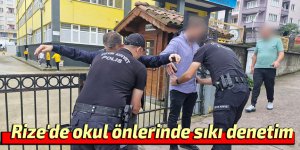 Rize'de okul önlerinde sıkı denetim