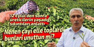 Nenen çayi elle toplardi, bunlari unuttun mi?